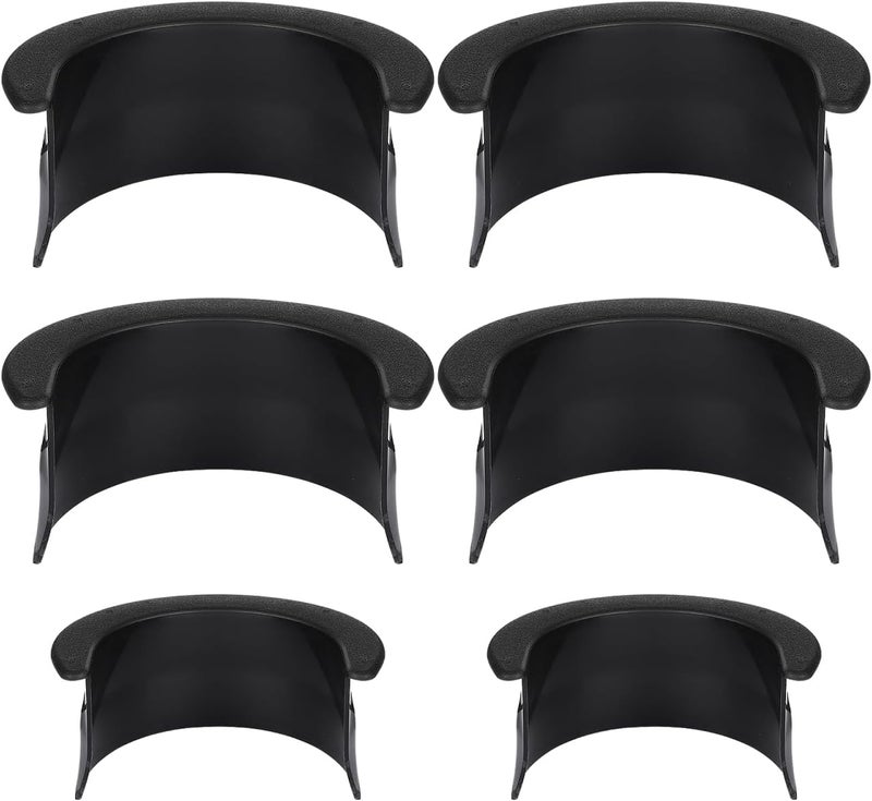 Veemoon 6Pcs Billiards Table Pocket Liner Replacement, Palstic Pool Table Liners Billiard Pocket 4 Corner Protectortor Long-Lasting Frame Pool Accessory (Black) - Image 1